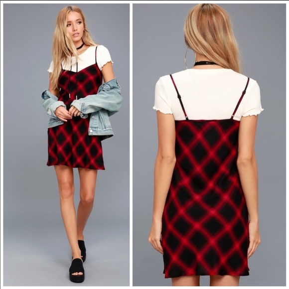 Lulus nick of time red and black mini dress xs nwt - Picture 1 of 2